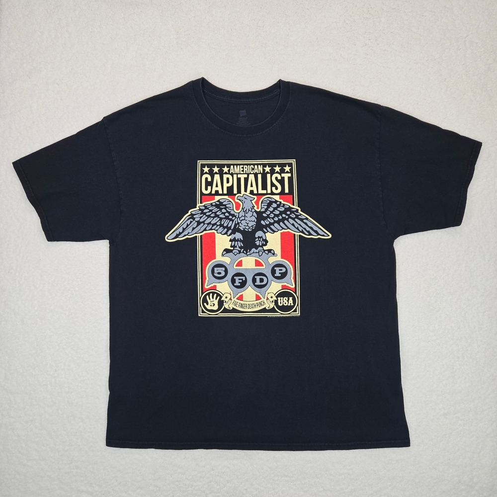 Five Finger Death Punch American Capitalist 2012 Tour Graphic Tee 5FDP Men's 2XL